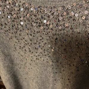DKNY 2x gray  sparkle sweater